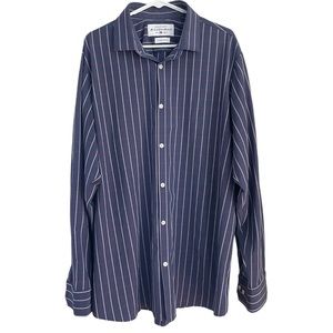 Mizzen + Main Leeward Collection XXL Trim Fit Blue Striped